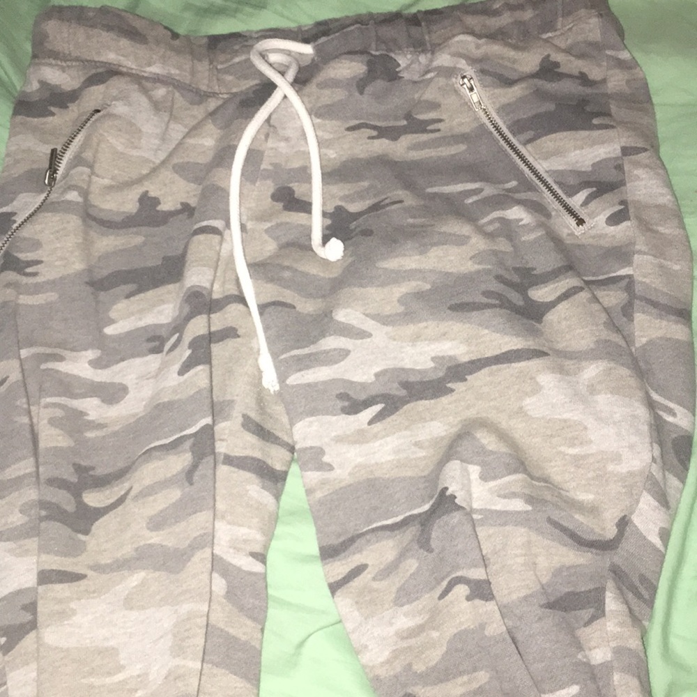 Gray camo sweats